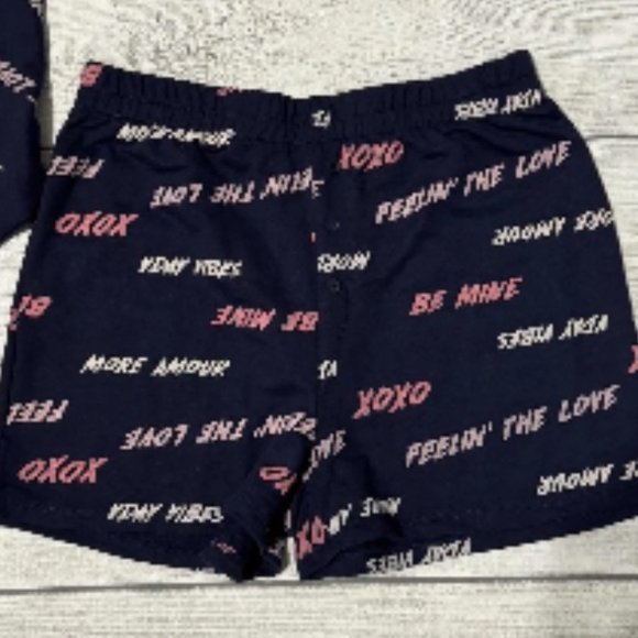 NWT Boxy Cut Sweatshirt & Shorts V-day PJ Set - Picture 5 of 8